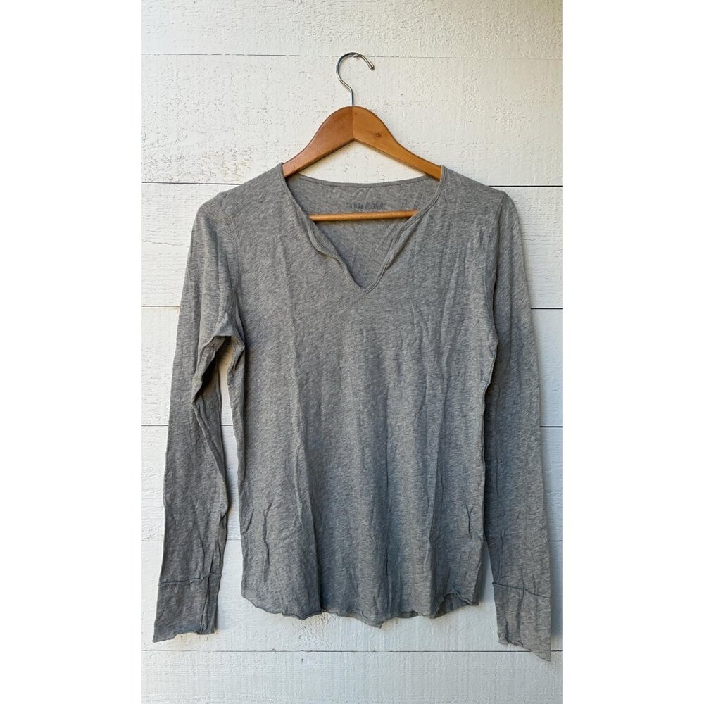 Zadig & Voltaire Tunisian ML Skull Camou T-shirt Top Gray M